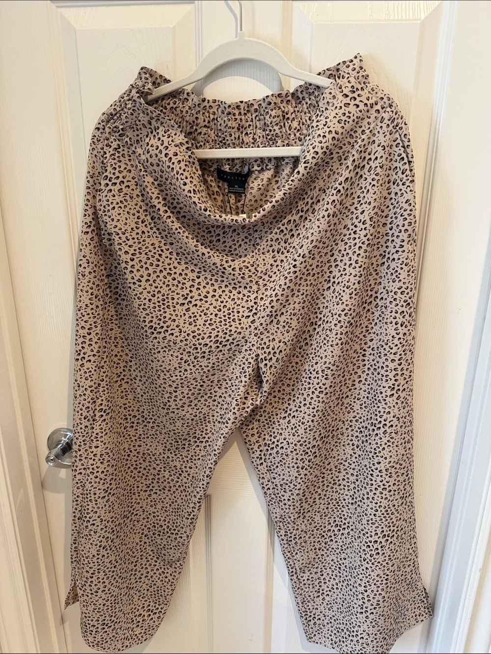 Anthropologie Sanctuary Leopard Print Crop Wide-Leg Pants - NWT XL